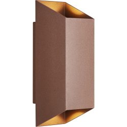 NORDLUX Wandlampe aussen Nico Square Rot Aluminium 8 cm 23.5 cm - Farbe: rost - Wandlampe aussen