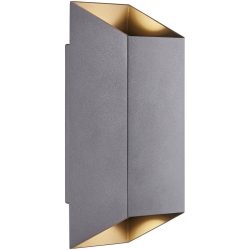 NORDLUX Wandlampe aussen Nico Square Grau Glas 8 cm 23.5 cm - Farbe: anthrazit - Material: Acrylglas - Wandlampe aussen