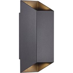 NORDLUX Wandlampe aussen Nico Square Schwarz Aluminium 8 cm 23.5 cm - Wandlampe aussen