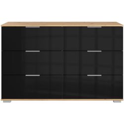Kommode Peyton C Schwarz Holzwerkstoff/Glas 130 cm 41 cm - Kommode