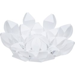 Deckenlampe Riad Weiss Kunstfaser 40 cm 16 cm - LED - Lichtfarbe: Warmweiss - Material: Polyacryl - Deckenlampe- LED Energiesparlampe