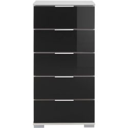 Kommode Peyton C Schwarz Holzwerkstoff/Glas 49 cm 41 cm - Kommode