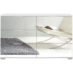 Kommode Peyton C Holzwerkstoff 130 cm 41 cm - Farbe: Spiegelglas - Kommode