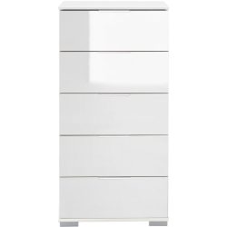 Kommode Peyton C Weiss Holzwerkstoff/Glas 49 cm 41 cm - Kommode