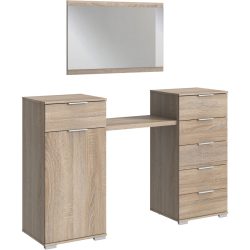 Kommode Peyton A Braun Holzwerkstoff 165 cm 41 cm - Farbe: Eiche sägerau - Kommode
