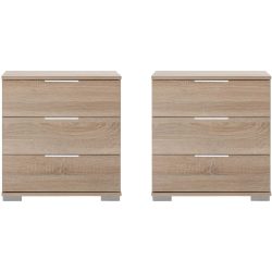 Nachttisch Peyton A Braun Holzwerkstoff 104 cm - Farbe: Eiche sägerau - Nachttisch