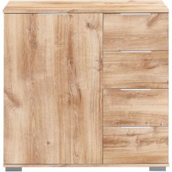 Kommode Peyton A Braun Holzwerkstoff 81 cm 41 cm - Farbe: Plankeneiche - Kommode