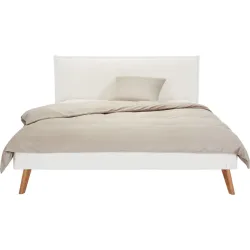 Hasena Bett Dreamline Weiss Stoff 160 x 200 cm - Farbe: ivory - Bett