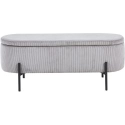 Bank Lily Grau Stoff/Polyester/Metall 110 cm 44 cm - Farbe: hellgrau - Bank