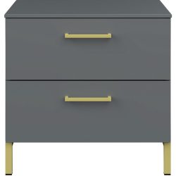 Modular Nachttisch Colori Grau Holz 50 cm - Material: Holzwerkstoff - Nachttisch