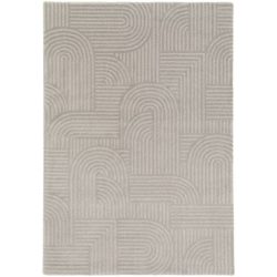 Teppich Moon Grau Kunstfaser 170 cm 120 cm - Material: Polypropylen - Teppich