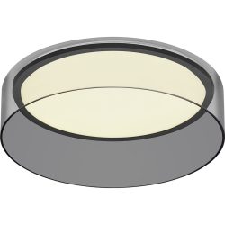 Designer-Deckenlampe Bankamp Flair Smoke schwarz mit Fernbedienung D 48 cm - LED - Lichtfarbe: Extra warmweiss - Material: Aluminium/Stahl -