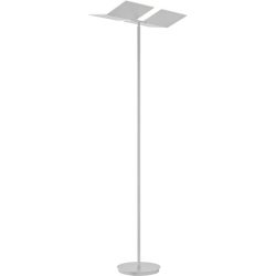 Designer-Stehlampe Bankamp Book Plus aluminium eloxiert dimmbar H 195 cm - Farbe: Silber - LED - Lichtfarbe: Extra warmweiss - Tageslichtweiss -