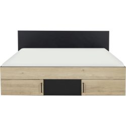 Bett Swindal Braun Holz 160 x 200 cm - Farbe: kastanie - Bett