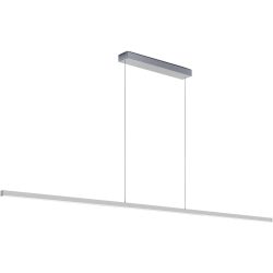 Designer-Pendellampe Bankamp Line aluminium matt dimmbar - Farbe: Silber - LED - Lichtfarbe: Extra warmweiss - Designer-Pendellampe- LED
