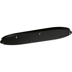 Giberti Luce Baldachin Rosone Schwarz Metall 30 cm - Baldachin