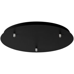 Giberti Luce Baldachin Rosone Schwarz Metall 50 cm - Baldachin
