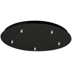 Giberti Luce Baldachin Rosone Schwarz Metall 50 cm - Baldachin