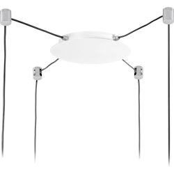 Giberti Luce Baldachin Rosone Weiss Metall 25 cm - Baldachin