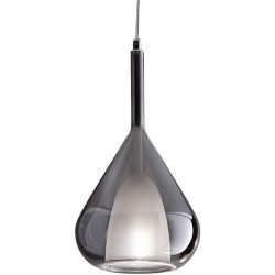 Giberti Luce Pendellampe Lorena L Grau Glas 15 cm 26.5 cm - Pendellampe