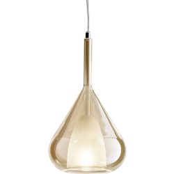 Giberti Luce Pendellampe Lorena XL Gelb Glas 20 cm 35 cm - Farbe: amber - Pendellampe