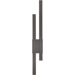 Wandlampe Tawa Grau Aluminium 9 cm 61.5 cm - Farbe: anthrazit - LED - Lichtfarbe: Warmweiss - Wandlampe- LED Energiesparlampe