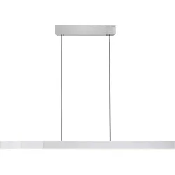 Pendellampe Pure Silber Aluminium/Eisen 8.2 cm 240 cm - LED - Lichtfarbe: Extra warmweiss - Tageslichtweiss - Pendellampe- LED Energiesparlampe