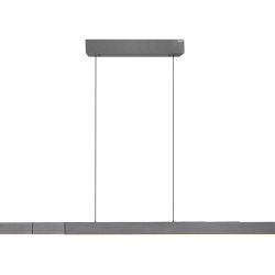 Pendellampe Pure Grau Aluminium/Eisen 8.2 cm 240 cm - LED - Lichtfarbe: Extra warmweiss - Tageslichtweiss - Pendellampe- LED Energiesparlampe