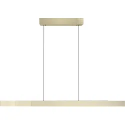 Pendellampe Pure Beige Aluminium/Eisen 8.2 cm 240 cm - Farbe: messing matt - LED - Lichtfarbe: Extra warmweiss - Tageslichtweiss - Pendellampe- LED