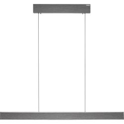 Pendellampe Pure Grau Aluminium/Eisen 8.2 cm 240 cm - LED - Lichtfarbe: Extra warmweiss - Tageslichtweiss - Pendellampe- LED Energiesparlampe