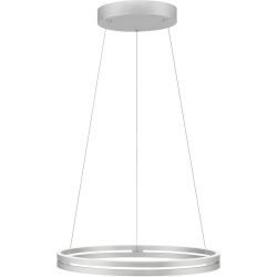 Pendellampe Pure Silber Aluminium/Eisen 70.1 cm 350 cm - LED - Lichtfarbe: Extra warmweiss - Tageslichtweiss - Pendellampe- LED Energiesparlampe