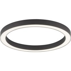 Deckenlampe Pure Grau Aluminium/Eisen 50 cm 4 cm - Farbe: anthrazit - LED - Lichtfarbe: Extra warmweiss - Tageslichtweiss - Deckenlampe- LED