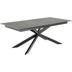 Esstisch Irwine Schwarz Keramik/Stahl/Kunststoff 200 cm Ausziehbar - Material: Glaskeramik - Esstisch