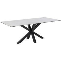 Esstisch Amiri Weiss Keramik/Stahl 200 cm - Material: Keramik, Stahl - Esstisch