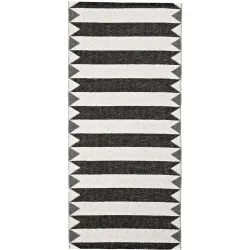 HORREDSMATTAN Outdoor-Teppich Peak schwarz Streifen PVC 70 x 100 cm - Outdoor-Teppich