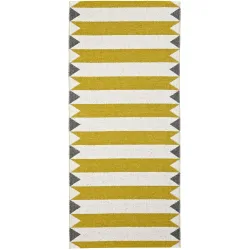 HORREDSMATTAN Outdoor-Teppich Peak gelb Streifen PVC 70 x 400 cm - Outdoor-Teppich