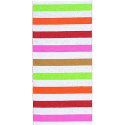 HORREDSMATTAN Outdoor-Teppich Happy rot Streifen PVC 70 x 250 cm - Outdoor-Teppich