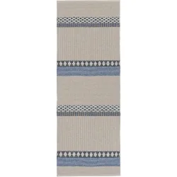 HORREDSMATTAN Outdoor-Teppich Savanne blau Streifen PVC 200 x 200 cm - Outdoor-Teppich