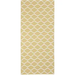 HORREDSMATTAN Outdoor-Teppich Wave gelb PVC 70 x 400 cm - Outdoor-Teppich