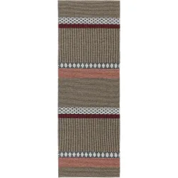 HORREDSMATTAN Outdoor-Teppich Savanne beige Streifen PVC 70 x 100 cm - Outdoor-Teppich