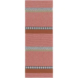 HORREDSMATTAN Outdoor-Teppich Savanne rot Streifen PVC 70 x 250 cm - Outdoor-Teppich