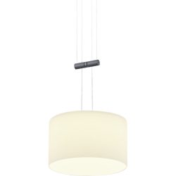 Designer-Pendellampe Bankamp Strada 2.0 Grand Opal 1 dimmbar D 20 cm - Farbe: schwarz/weiss - LED - Lichtfarbe: Extra warmweiss - Material: