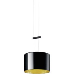Designer-Pendellampe Bankamp Strada 2.0 Grand Luce Elevata 1 dimmbar D 20 cm - Farbe: Schwarz/Gold - LED - Lichtfarbe: Extra warmweiss - Material: