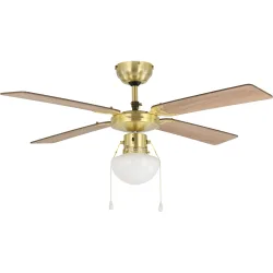 Eglo Deckenlampe Fortaleza Stahl 106.6 cm - Farbe: natur - Deckenlampe