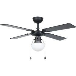 Eglo Deckenlampe Fortaleza Schwarz Stahl 106.6 cm - Farbe: schwarz matt - Deckenlampe