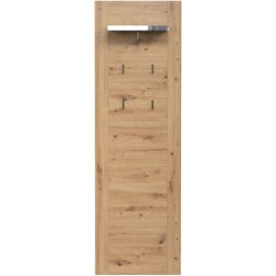Garderobenpaneel Bergen Braun Holz 62 cm 199 cm - Farbe: eiche - Material: Holzwerkstoff - Garderobenpaneel