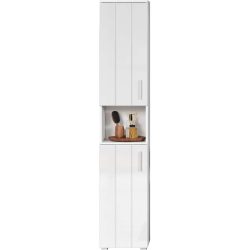 Badezimmerschrank Cindy Weiss Holz 37 cm 31 cm 192 cm - Material: Holzwerkstoff - Badezimmerschrank