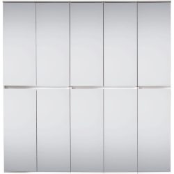 Garderobenschrank Mirror Weiss Holz 185 cm 191 cm - Material: Holzwerkstoff - Garderobenschrank
