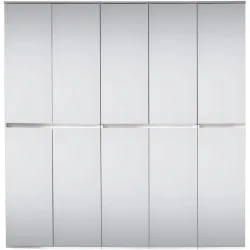 Garderobenschrank Mirror Weiss Holz 185 cm 191 cm - Material: Holzwerkstoff - Garderobenschrank