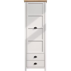 Garderobenschrank Country Grau Holz 65 cm 201 cm - Material: Holzwerkstoff - Garderobenschrank